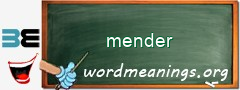 WordMeaning blackboard for mender